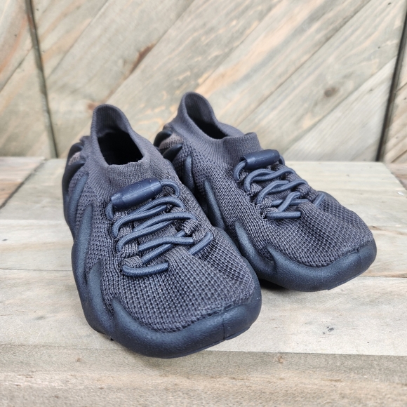 Yeezy 450 Dark Slate 2021 Kids Athletic Shoes Size 9K Dark Gray Black GY5370. - Picture 2 of 9